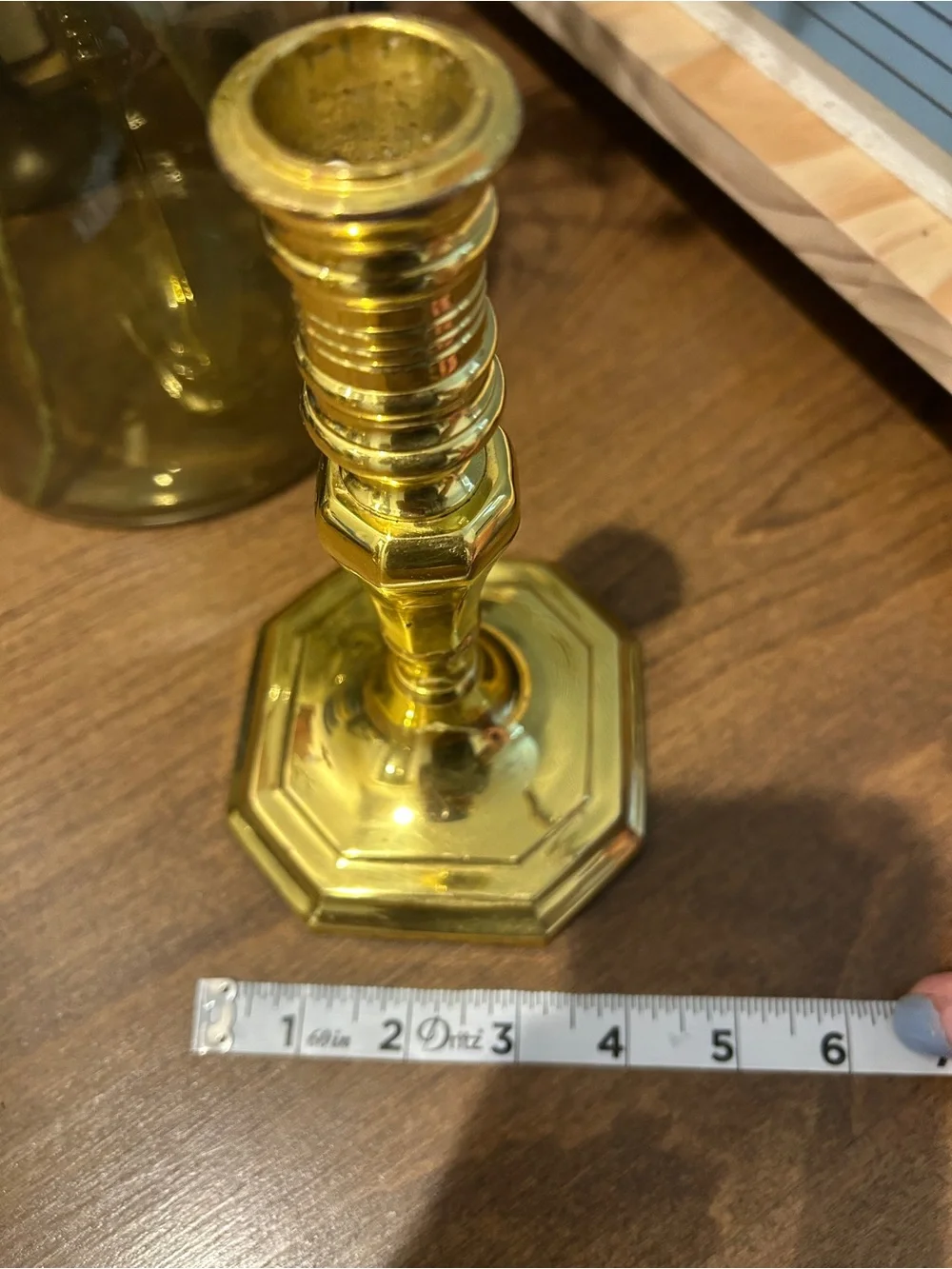 Baldwin Solid Brass Candlestick Holder 6.5” Forged in America